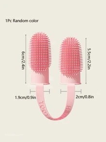 1入組隨機色寵物牙刷適用於狗狗和貓適用於清潔 - 彩色 - 查看 5