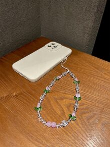 Blumen-Dekor Perlenhandy-Lanyard Geschenke für Mutter, Familie, Freunde, Geburtstag, Feiertage Handyhülle, Handykette