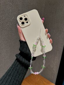 Blumen-Dekor Perlenhandy-Lanyard Geschenke für Mutter, Familie, Freunde, Geburtstag, Feiertage Handyhülle, Handykette