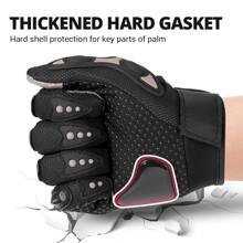 Guanti da moto estivi traspiranti per sport all'aperto, guanti da motocross e fuoristrada, guanti protettivi da moto compatibili con touch screen per uomo e donna, colori: nero, rosso, blu, nero