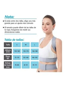 KKmall Corrector Postura Para Hombres Y Mujeres Con Placa Soporte - Azul - Ver 5