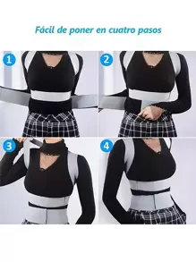 KKmall Corrector Postura Para Hombres Y Mujeres Con Placa Soporte - Azul - Ver 2