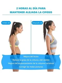 KKmall Corrector Postura Para Hombres Y Mujeres Con Placa Soporte - Azul - Ver 6