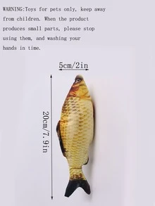 1 件红色仿真鲤鱼玩具，适合猫爱好者和猫妈妈喜爱（仅供猫/狗爱好者礼物和狗/猫妈妈爱宠物使用） - 彩色 - 查看 3