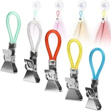5pcs Multipurpose Clips, Waterproof & Multicolor Metal Hangers For Tea Towels, Clothes, Kitchen & Bathroom Storage Tools