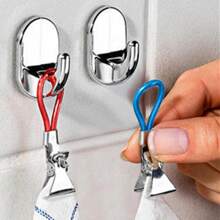 5pcs Multipurpose Clips, Waterproof & Multicolor Metal Hangers For Tea Towels, Clothes, Kitchen & Bathroom Storage Tools