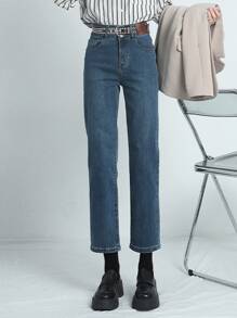 街頭女性鑲嵌裝飾金屬扣朋克腰帶，適用於日常生活 - 黑色 - 查看 6