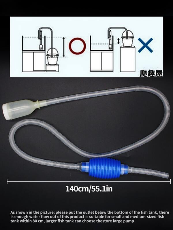 1pc Fish Tank Siphon,Fish Tank Pumping Pipe Sand Washer Water Changer