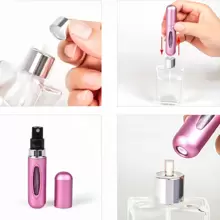 5件5毫升底部灌装香水瓶迷你喷雾瓶香水瓶便携式自泵式香水瓶情人节礼物女士礼物女生礼物女友礼物