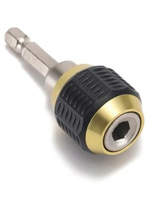 1PC Drill Bit Extension 1/4 Inch Hex Shank Screwdriver Bit Holder Extension Rod Self-Locking Drill Bit Holder Quick Release Chuck Adapter Connector Power Drill Tool 60mm Length - Black - View 1