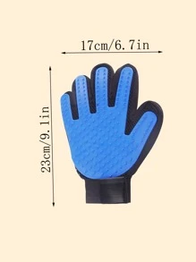 1 vào găng tay chải chuốt cho chó - Màu xanh lam - Xem 6
