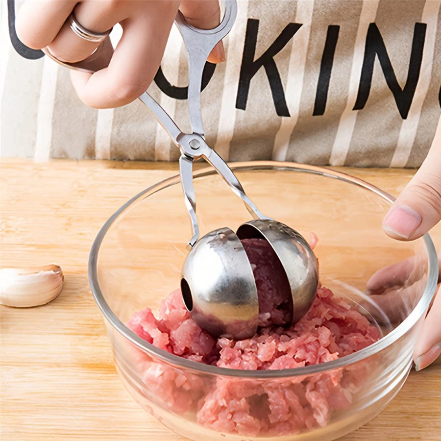 不銹鋼肉丸製作工具 - 銀色 - 查看 1