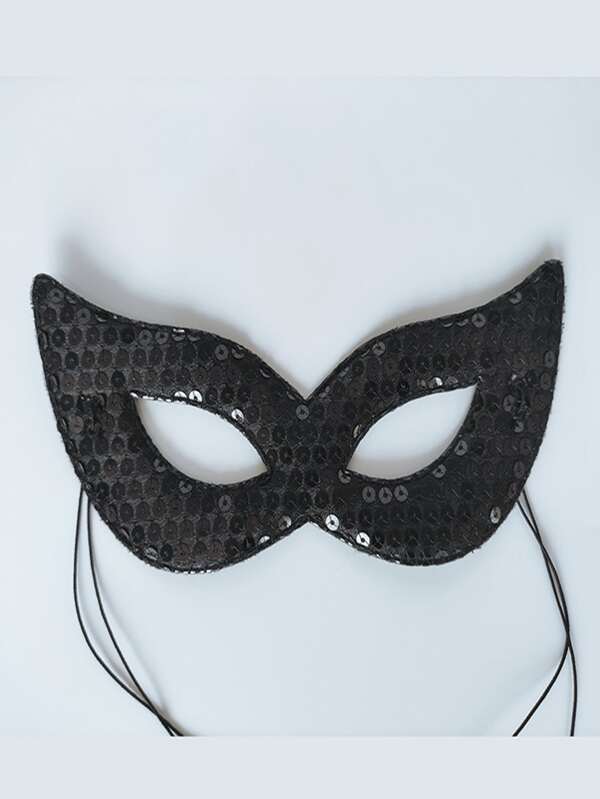 Costume Ball Sequin Eyewear Set for Women Blindfold Eyewear