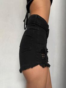 SHORTS JEANS DESTROIDE BARRA DESFIADA  DO 34 AO 44