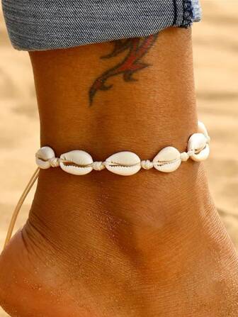 1pc Bohemian Shell Anklets For Women Summer Beach Barefoot Bracelet Ankle On Leg Ankle Strap Foot Jewelry Accessories