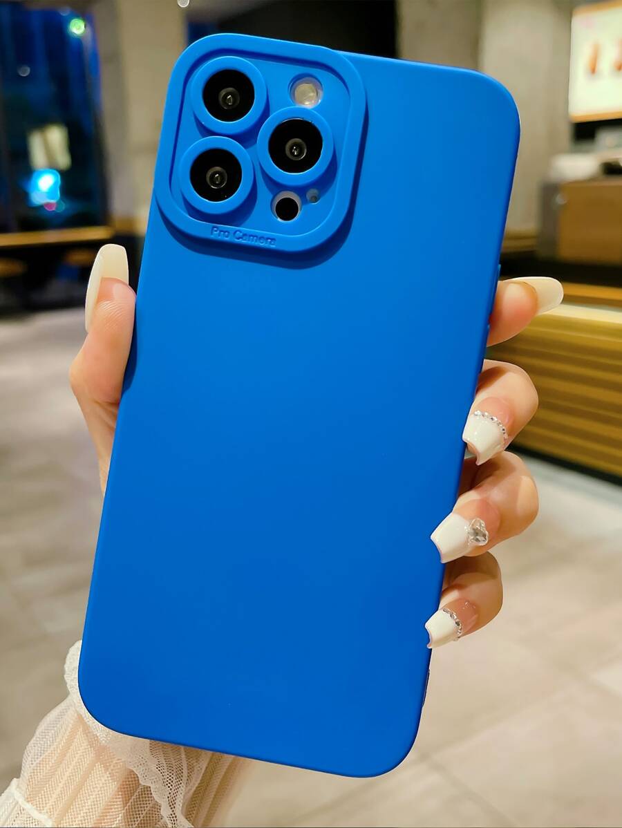 Blue Phone Case 1pc Angel Eyes Phone Case Compatible With Apple , Compatible With Galaxy, Compatible With Infinix, Compatible With Redmi, Compatible With OPPO, Compatible With VIVO, Compatible With Realme Waterproof Shockproof Anti-Fall Scratch Resistant - Blue - View 1