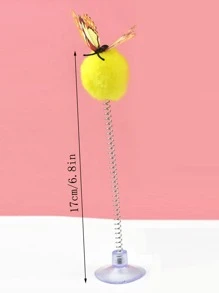 1入組吸盤式蝴蝶裝飾逗貓玩具 - 彩色 - 查看 4