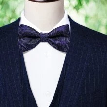 YourTies Nam Mô hình hoa Thanh lịch Nơ thắt Cho bữa tiệc - Màu tím - Xem 1