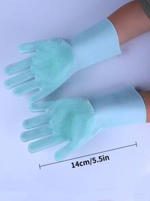 1pair Pet Shower Gloves - Green - View 4