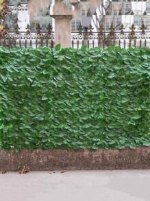 Artificial Leaves, Balcony Railing Fake Plant Vine, Garden Decoration, Faux Fence Guard Rail - Army Green - View 2