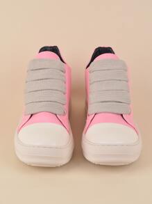 粉色的低胸運動鞋帶薄背帶和粗帶,時尚運動鞋 - 粉色 - 查看 6