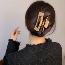 1个发夹女后脑勺抓发爪发夹高端网红抓发大盘发夹头饰 - 卡其色 - 查看 4