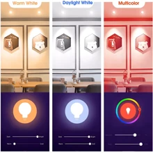 智能燈泡WIFI燭台LED燈泡智能吊燈燈6W（相當於60W）E12 / E14智能燈泡，兼容Alexa，無需集線器 - 米色 - 查看 6