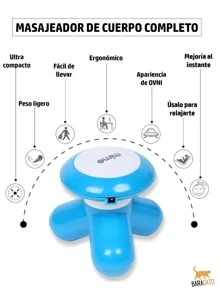 Masajeador mimo eléctrico compacto de cuerpo completo, Mini masageador de mano portátil de vibración, mimo massager Pilas Incluidas - Multicolor - Ver 3