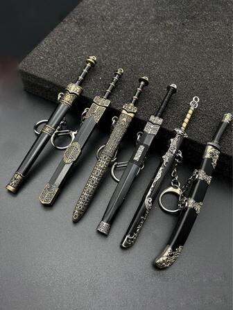 Llavero Colgante En Forma De Espada De Estilo Clásico De La Dinastía Tang