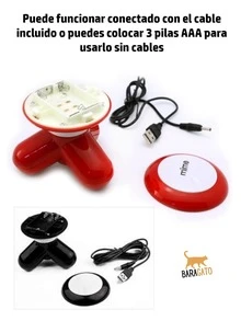 Masajeador mimo eléctrico compacto de cuerpo completo, Mini masageador de mano portátil de vibración, mimo massager Pilas Incluidas - Multicolor - Ver 7