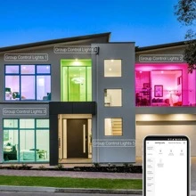 智能燈泡WIFI燭台LED燈泡智能吊燈燈6W（相當於60W）E12 / E14智能燈泡，兼容Alexa，無需集線器 - 米色 - 查看 1