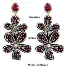 時尚波西m亞水鑽懸垂耳環,復古吊墜耳環適合女士,流行首飾類