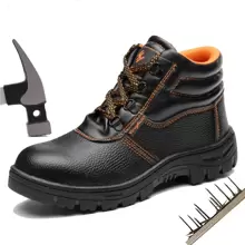 Giày bảo hộ lao động bằng da nam chống thấm nước công nghiệp không thể phá hủy - màu đen - Xem 1