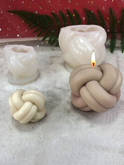 1 pezzo Stampo in silicone, resina e colla a forma di palla di filato per candele aromatiche fai-da-te, realizzazione di gelato e mousse