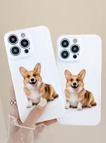 Dog Pattern Phone Case - White - View 2