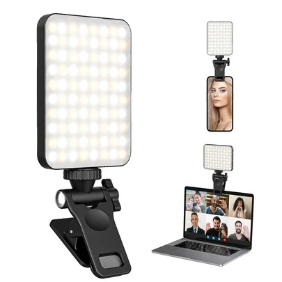 Selfie Light For Phone, Laptop, Tablets Camera Photography Video, Rechargeable Clip On Ring Light Portable Selfie Fill Light LED Light With I-Phone 15 14 13 12 11 Pro Xs Xs Max Xr X 8,Galaxy S22, S22 Ultra, S21 Ultra, S21, S20, S10, S9, S8, A72, A71, A52, A51, All Phones Android Smart Phone Photography, Camera Video Suitable For Selfies And Live Streaming, Portable Light