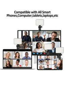 Selfie Light For Phone, Laptop, Tablets Camera Photography Video, Rechargeable Clip On Ring Light Portable Selfie Fill Light LED Light With I-Phone 15 14 13 12 11 Pro Xs Xs Max Xr X 8, Galaxy S22, S22 Ultra, S21 Ultra, S21, S20, S10, S9, S8, A72, A71, A52, A51, All Phones Android Smart Phone Photography Suitable For Selfies And Live Streaming, Portable Light