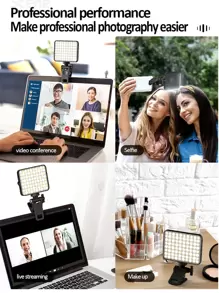 Selfie Light For Phone, Laptop, Tablets Camera Photography Video, Rechargeable Clip On Ring Light Portable Selfie Fill Light LED Light With I-Phone 15 14 13 12 11 Pro Xs Xs Max Xr X 8, Galaxy S22, S22 Ultra, S21 Ultra, S21, S20, S10, S9, S8, A72, A71, A52, A51, All Phones Android Smart Phone Photography Suitable For Selfies And Live Streaming, Portable Light
