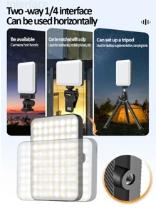 Selfie Light For Phone, Laptop, Tablets Camera Photography Video, Rechargeable Clip On Ring Light Portable Selfie Fill Light LED Light With I-Phone 15 14 13 12 11 Pro Xs Xs Max Xr X 8, Galaxy S22, S22 Ultra, S21 Ultra, S21, S20, S10, S9, S8, A72, A71, A52, A51, All Phones Android Smart Phone Photography Suitable For Selfies And Live Streaming, Portable Light