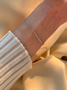 1pc Fashionable Diamond Chain Bracelet