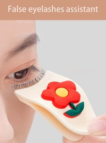 假睫毛塗抹器睫毛輔助器;方便美妝工具適用於毫不費力塗抹的假睫毛,膠黏劑,和頭髮簡約你的美妝帶 - 杏色 - 查看 1