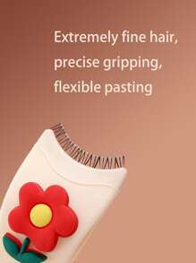 假睫毛塗抹器睫毛輔助器;方便美妝工具適用於毫不費力塗抹的假睫毛,膠黏劑,和頭髮簡約你的美妝帶 - 杏色 - 查看 5