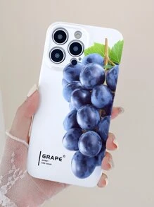 Funda para móvil uva patrón - Blanco - Ver 1