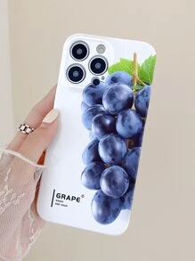 Funda para móvil uva patrón - Blanco - Ver 4