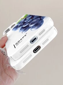 Funda para móvil uva patrón - Blanco - Ver 5