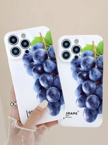 Funda para móvil uva patrón - Blanco - Ver 2