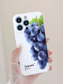 Funda para móvil uva patrón - Blanco - Ver 3