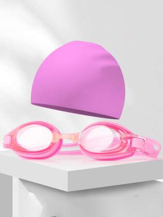 2 piezas alta definición de silicona nadar con anti niebla característica con Gorro de natación Set