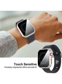 1 件防窥屏幕保护膜兼容 Apple Watch 38/40/41/42/44/45/46/49 毫米，兼容 Apple Watch Series Ultra/SE/10/9/8/7/6/5/4/3/2/1，时尚防窥钢化玻璃手表配件