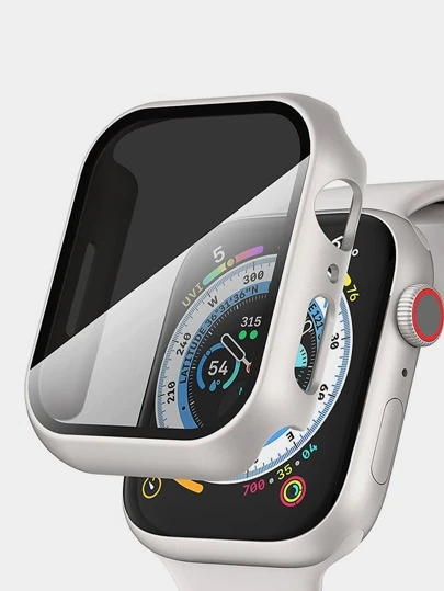 1 件防窥屏幕保护膜兼容 Apple Watch 38/40/41/42/44/45/46/49 毫米，兼容 Apple Watch Series Ultra/SE/10/9/8/7/6/5/4/3/2/1，时尚防窥钢化玻璃手表配件